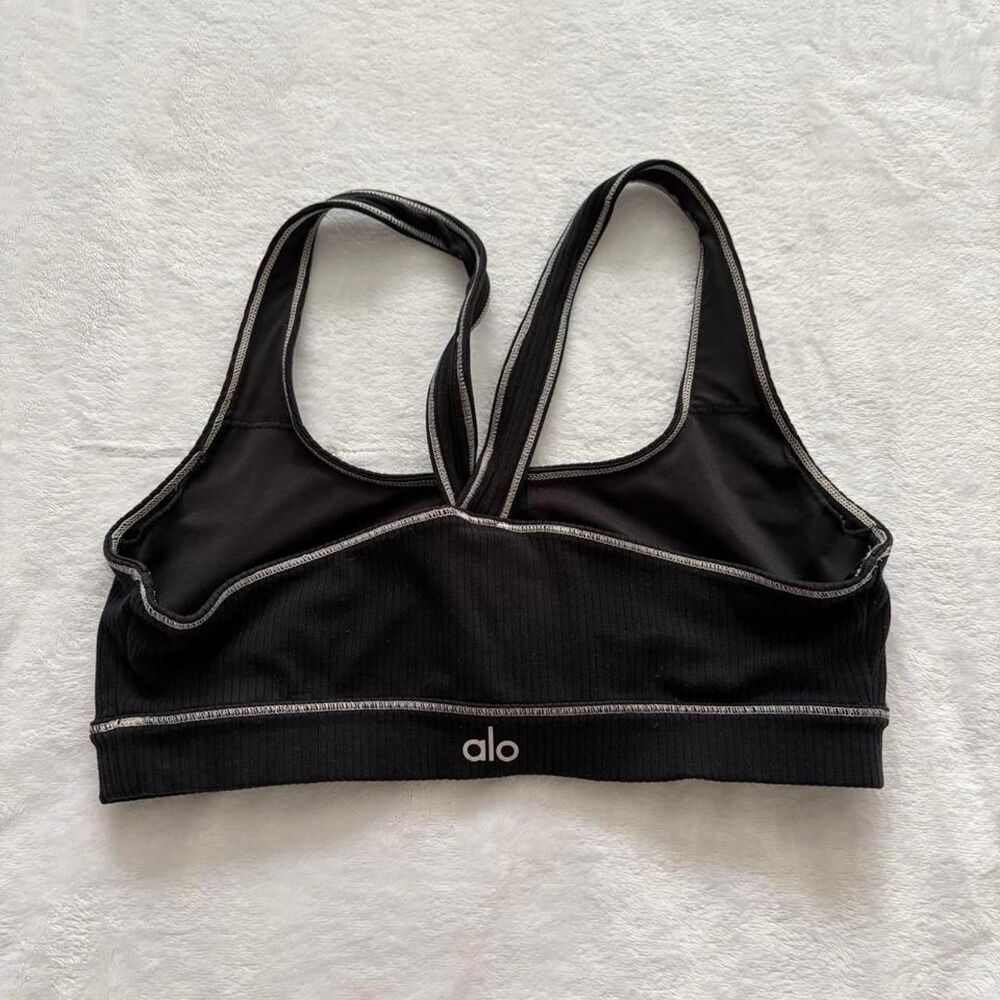 Alo Yoga Black Sports Bra Women's S Athletic Workout Casual Luxury Sportswear